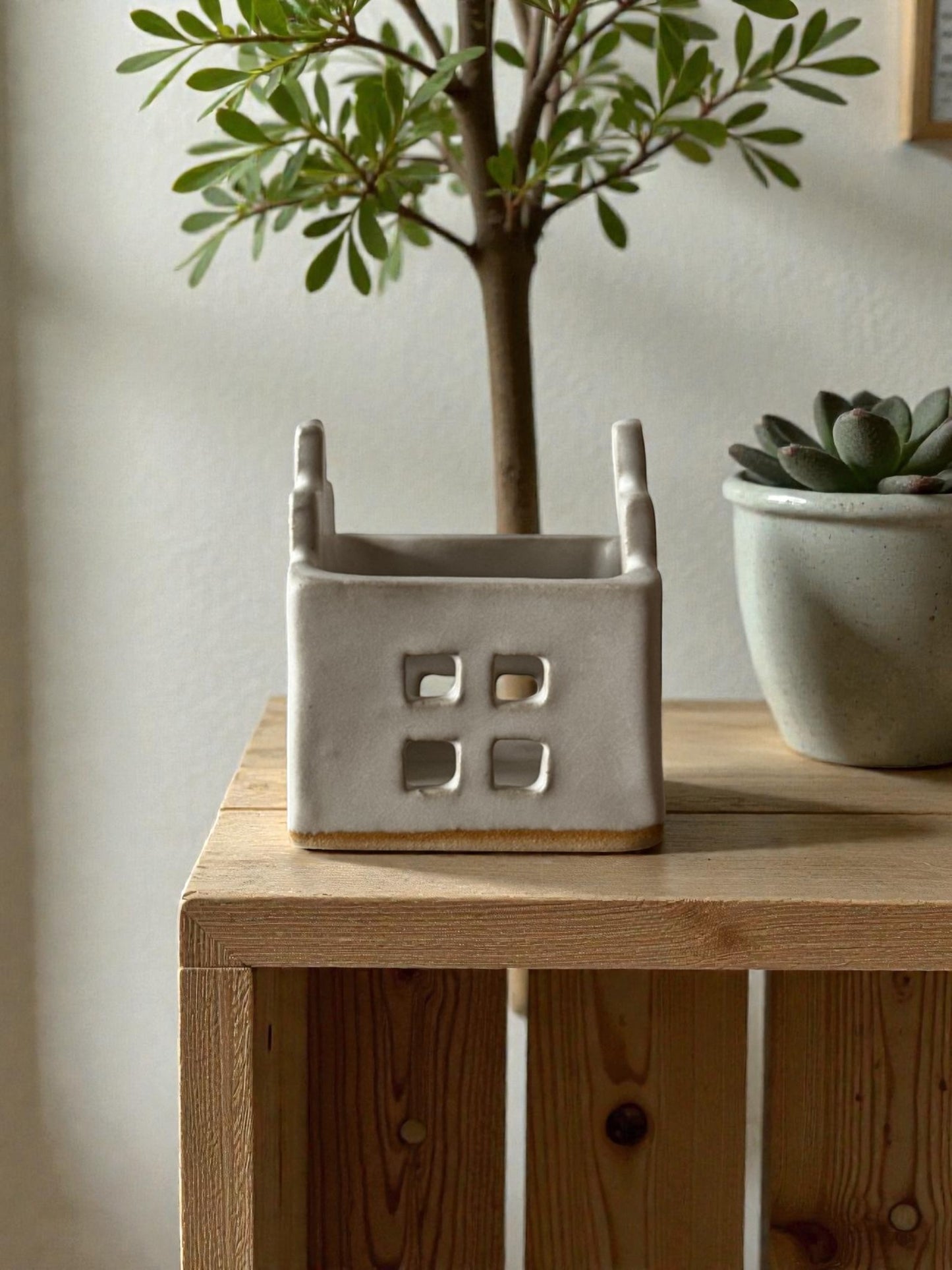 Theelichthouder huisje