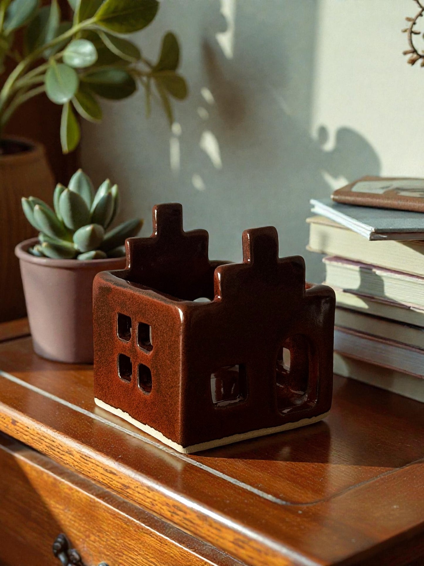 Theelichthouder huisje