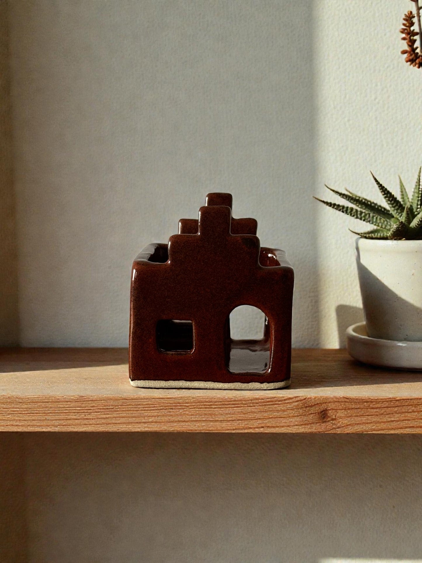 Theelichthouder huisje