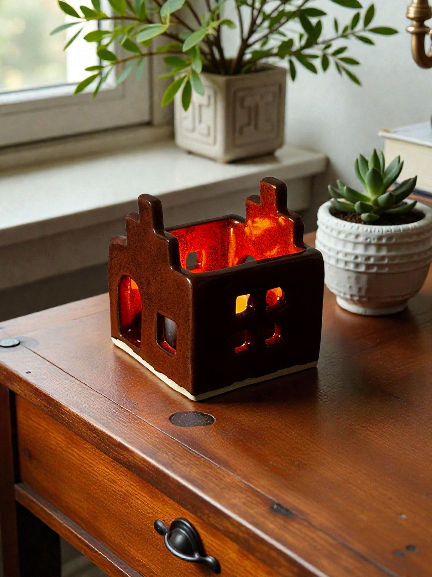 Theelichthouder huisje