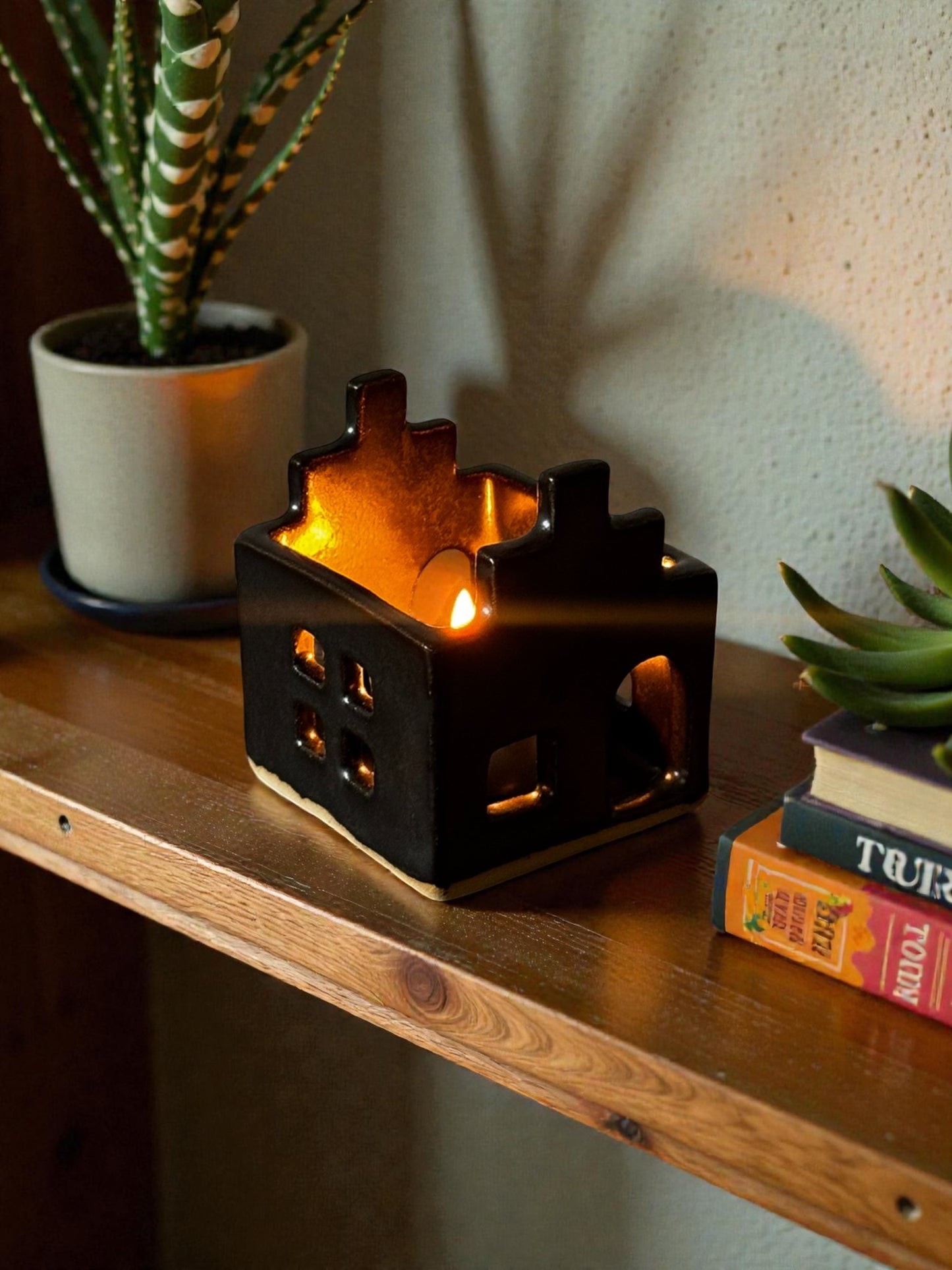 Theelichthouder huisje